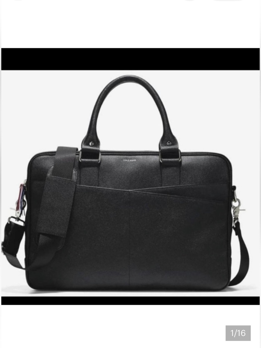 Cole Haan American
Airlines Saffiano leather flight travel tote attache bag